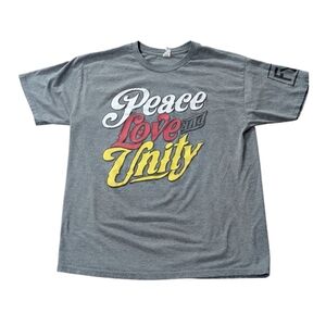 Peace Love and Unity Gray Short Sleeve Tee